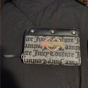 Juicy Couture Monogram Black and Gray Wallet